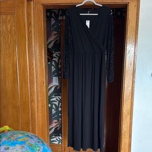 NWT Full Length Black Dress XL